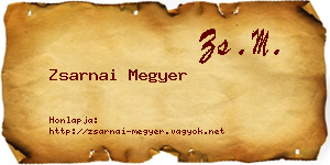 Zsarnai Megyer névjegykártya